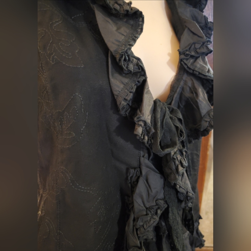 Hazel Anthropologie Black Dress Jacket - Picture 5 of 15